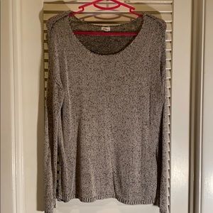 Speckled black sweater